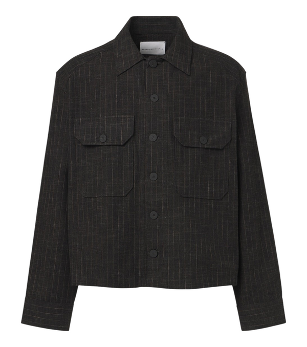 Studio Nicholson Kelver striped cotton and wool-blend jacket