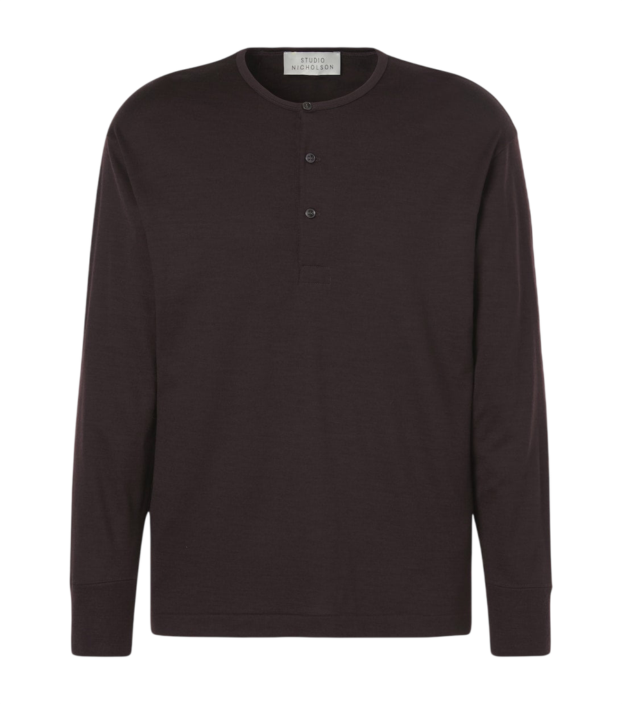 Studio Nicholson Kuyto wool Henley shirt