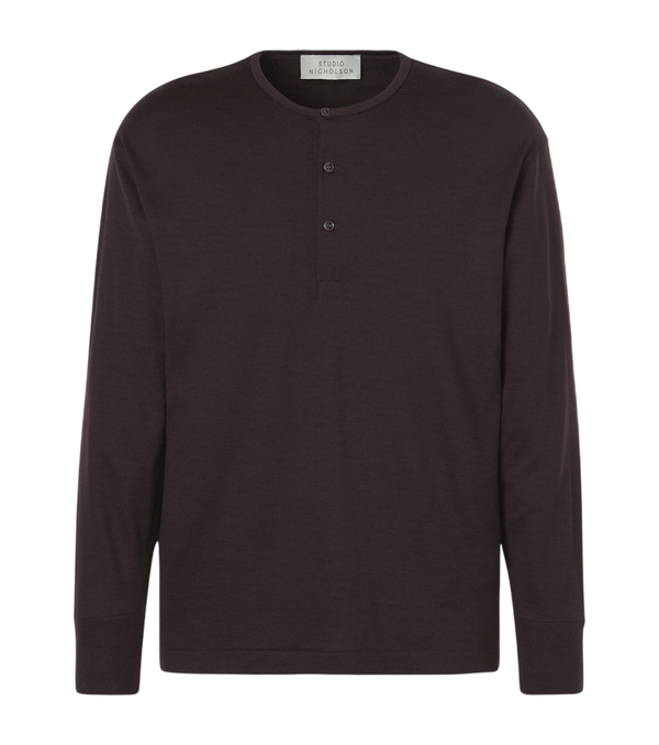 Studio Nicholson Kuyto wool Henley shirt