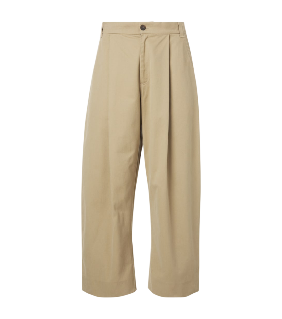 Studio Nicholson Sorte cotton twill wide-leg pants