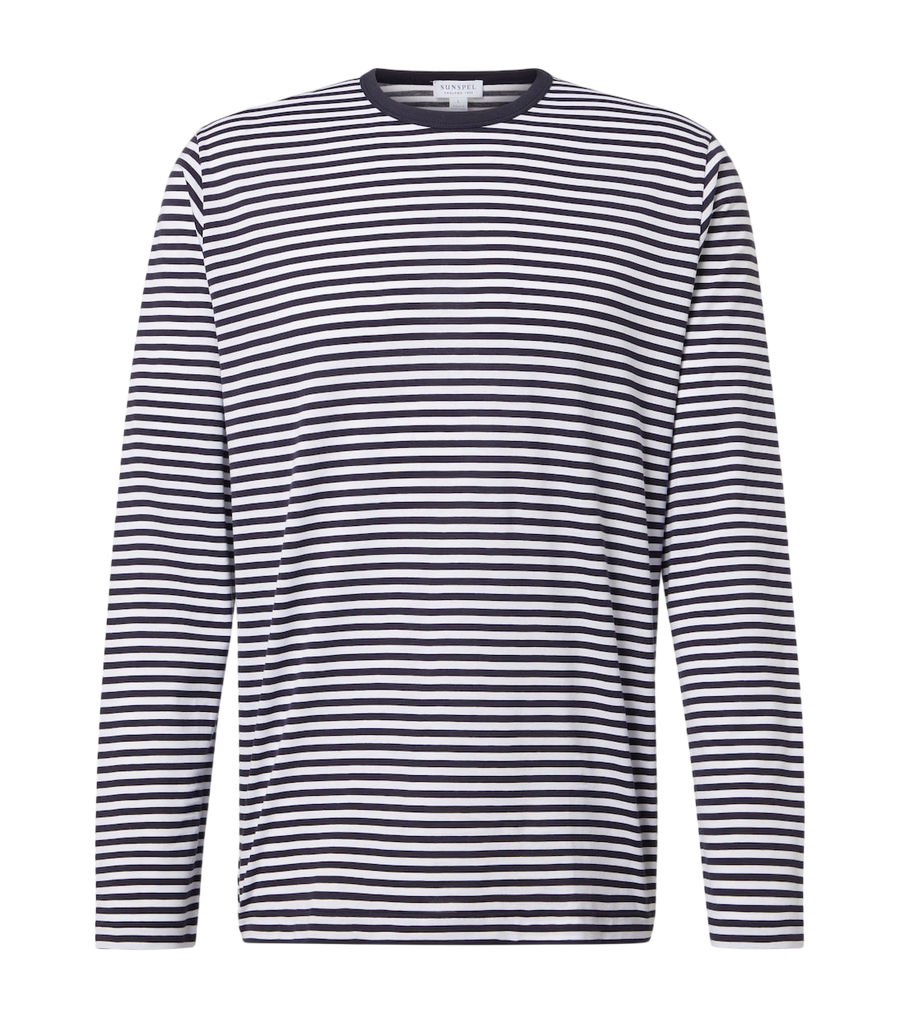Sunspel Striped cotton T-shirt