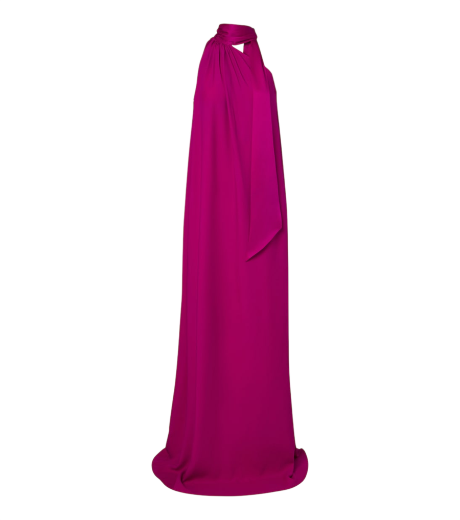 Taller Marmo Astor scarf-detail draped one-shoulder gown