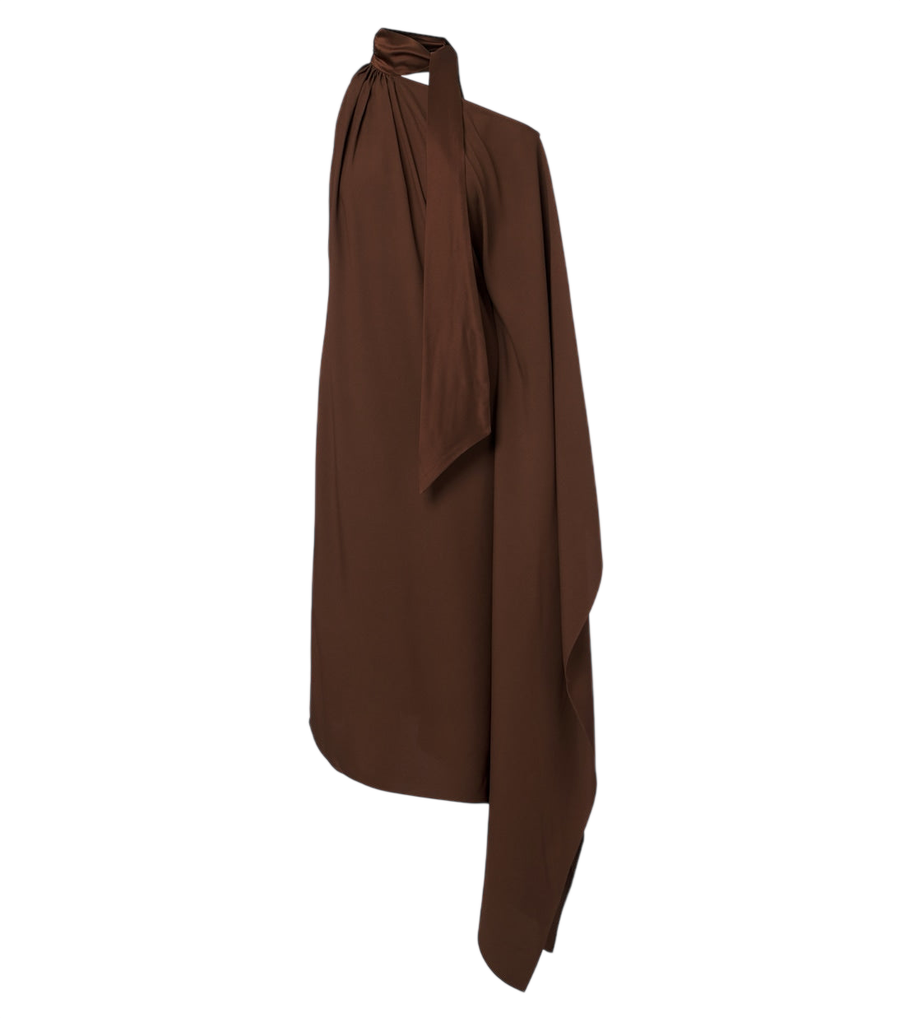 Taller Marmo Atlas asymmetric scarf-detail midi dress