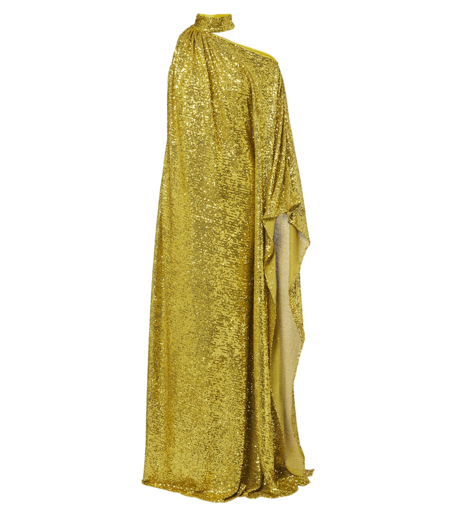 Robe longue à sequins à une épaule Taller Marmo Atlas Disco
