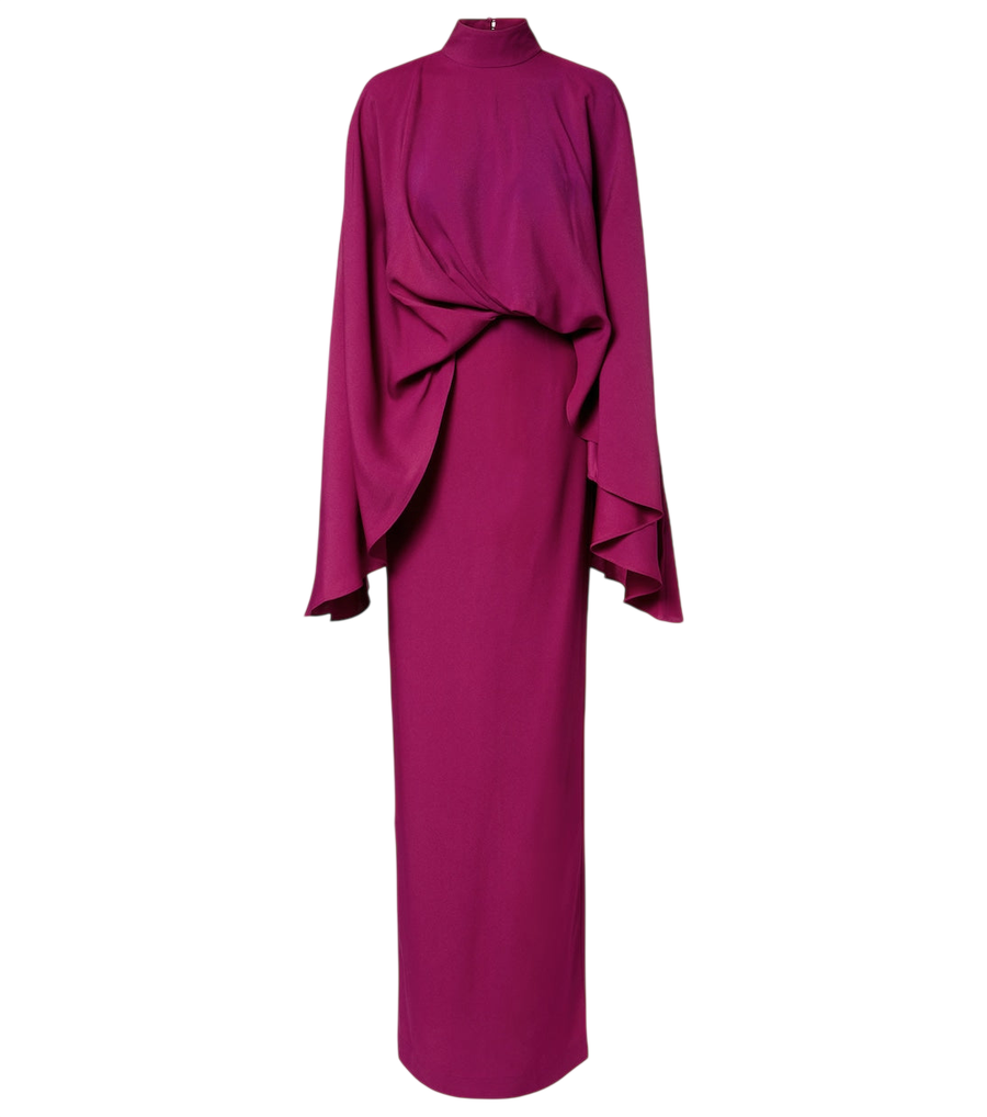 Vestido drapeado de crepé cady Taller Marmo Bacall