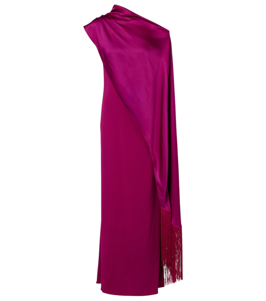 Taller Marmo Vestido de gala Berenson em crepe cady drapeado