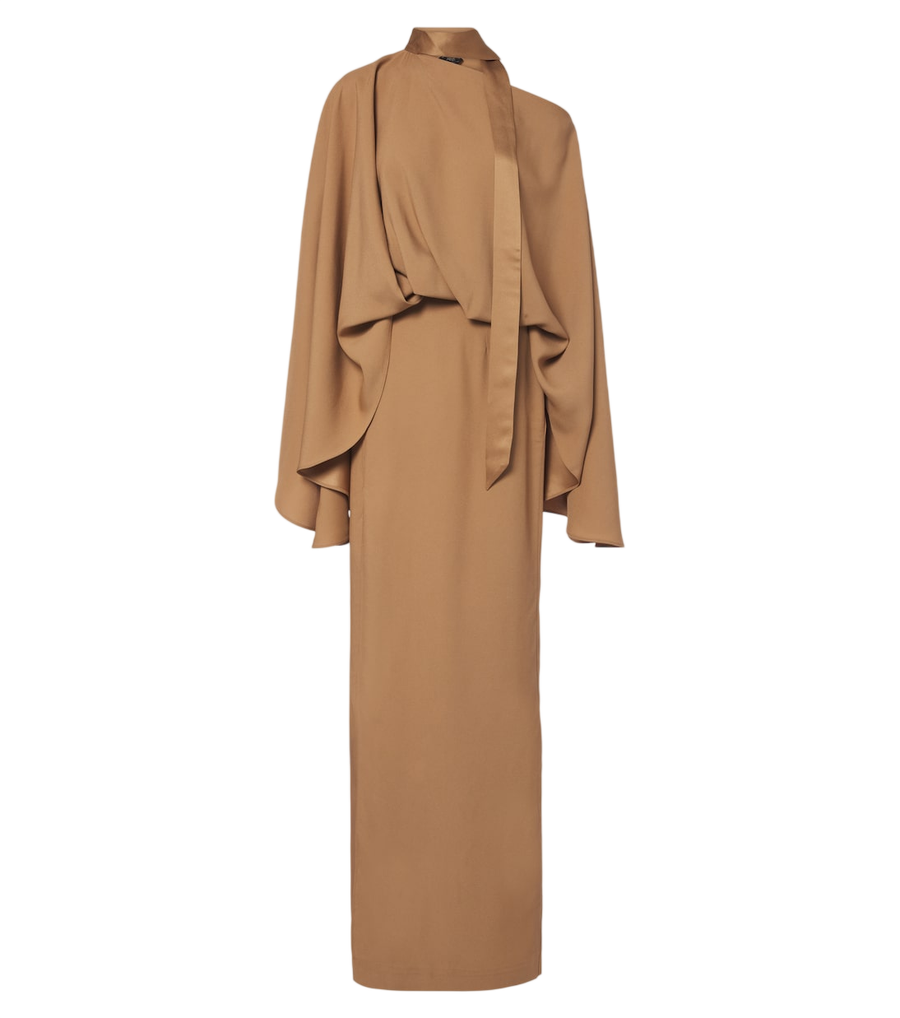 Taller Marmo Brooks scarf-detail crêpe cady maxi dress