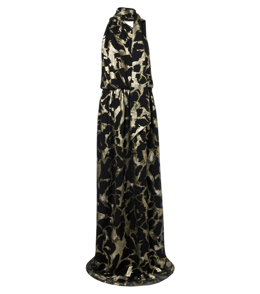 Robe longue en fil coupé mélange de soie Kintsugi de Taller Marmo