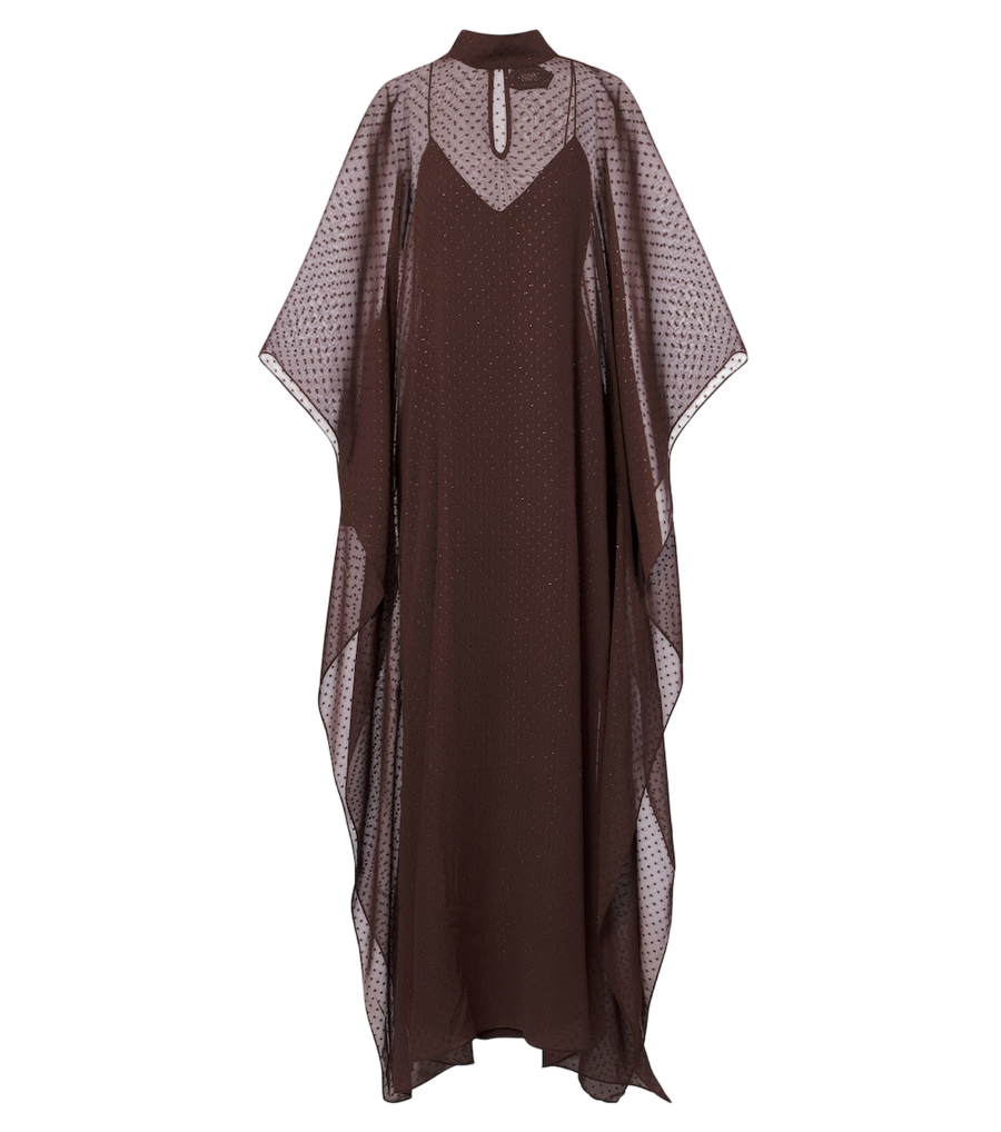 Taller Marmo Muscat silk crêpe fil coupé kaftan