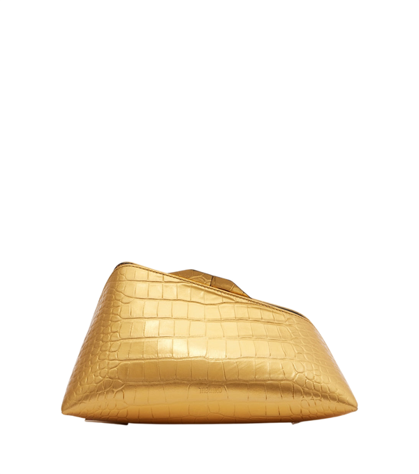The Attico 8:30PM Clutch pequena em couro com efeito crocodilo