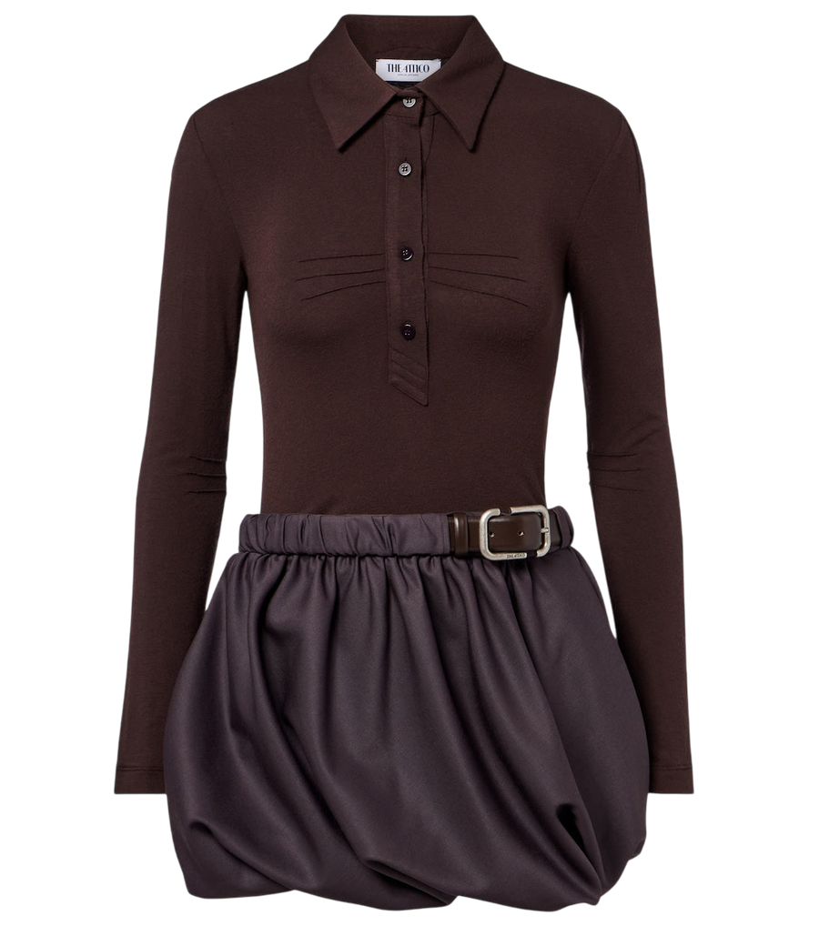The Attico Belted polo dress