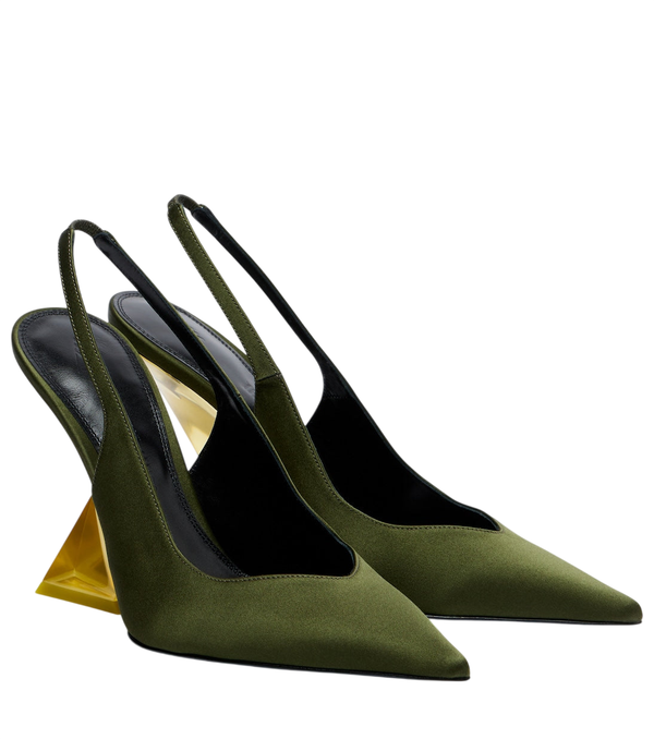The Attico Zeppe slingback in raso economiche