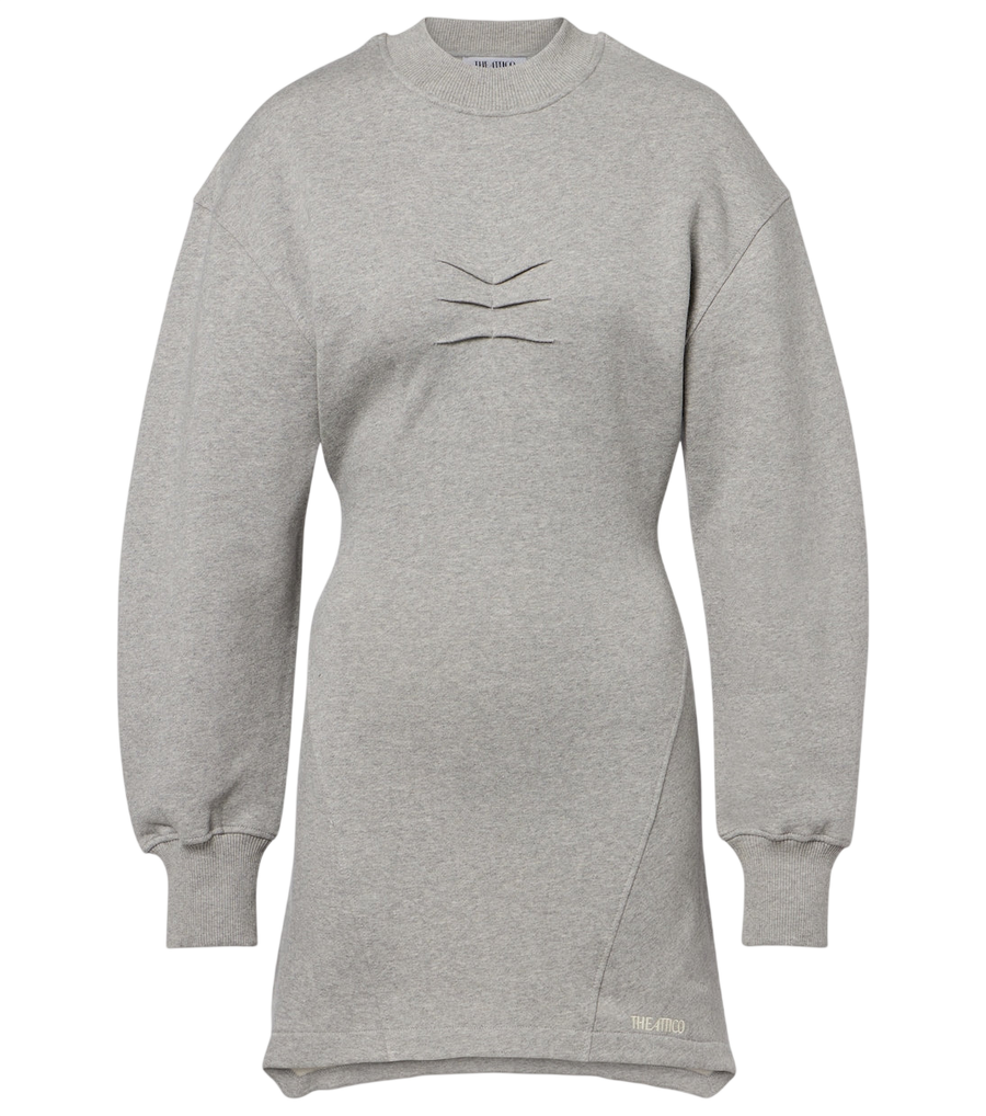 The Attico Cotton jersey sweatshirt dress