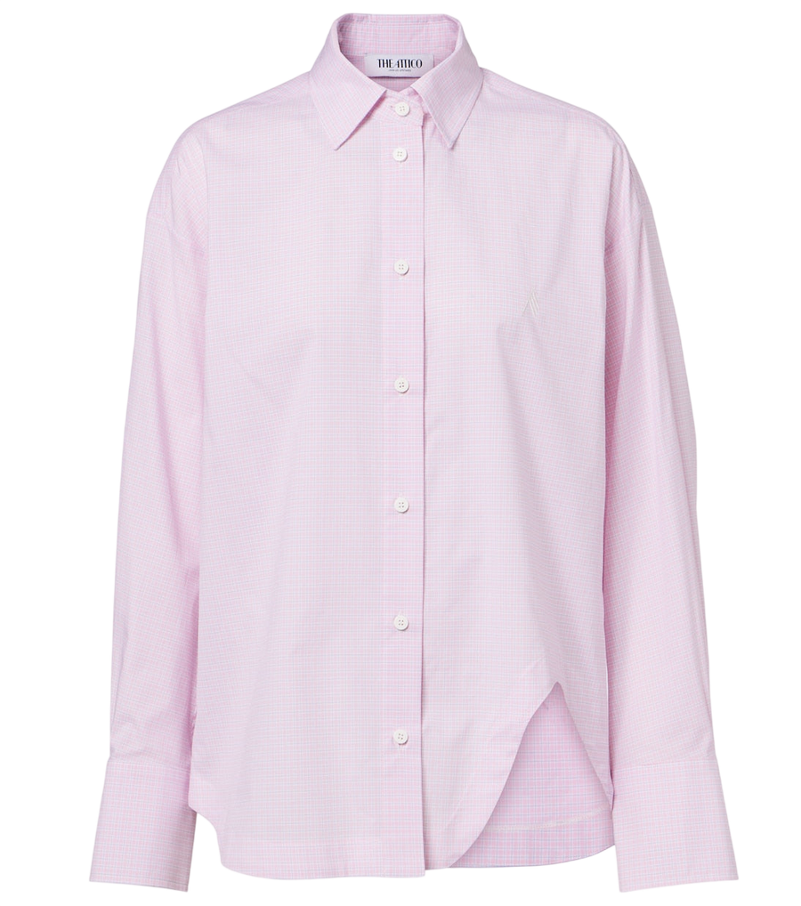 Camisa oversize de algodón a cuadros Diana de The Attico