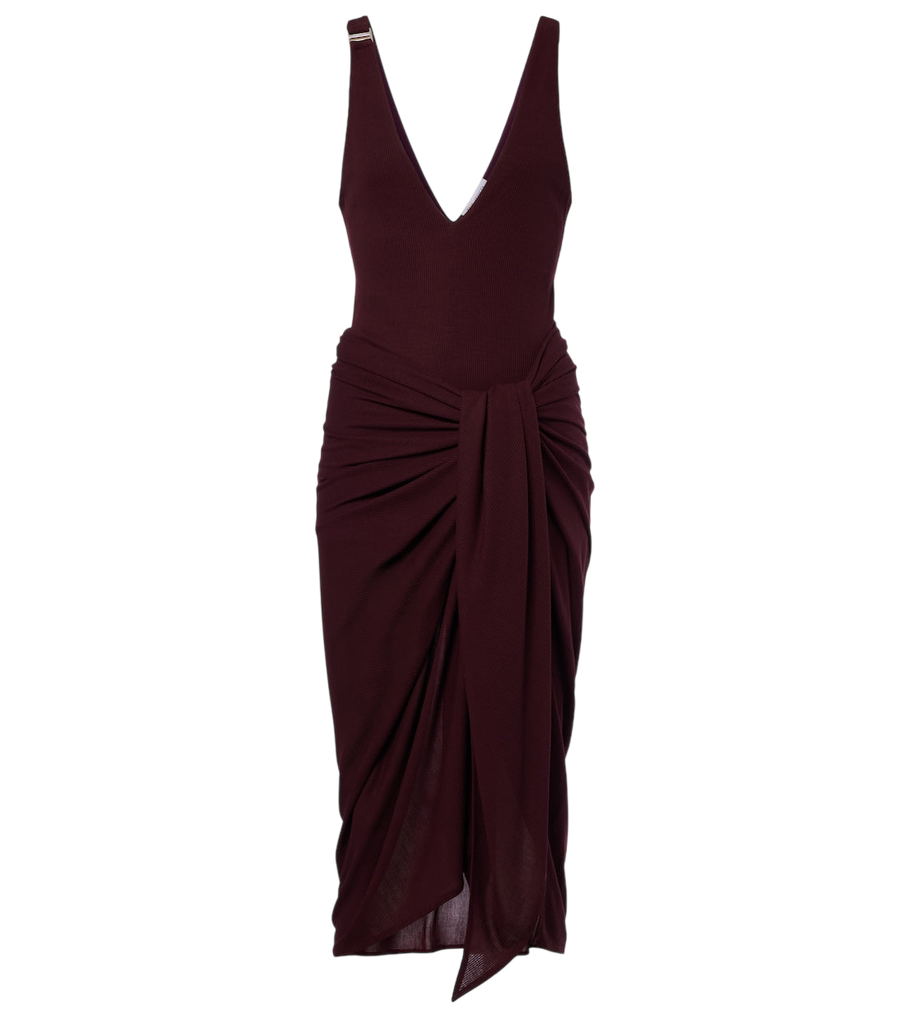 The Attico Draped midi dress