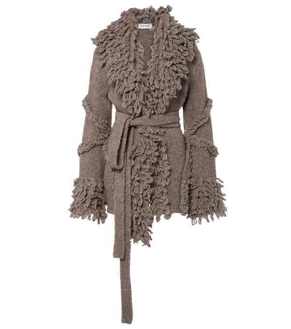 The Attico Fringed wool and cashmere-blend cardigan