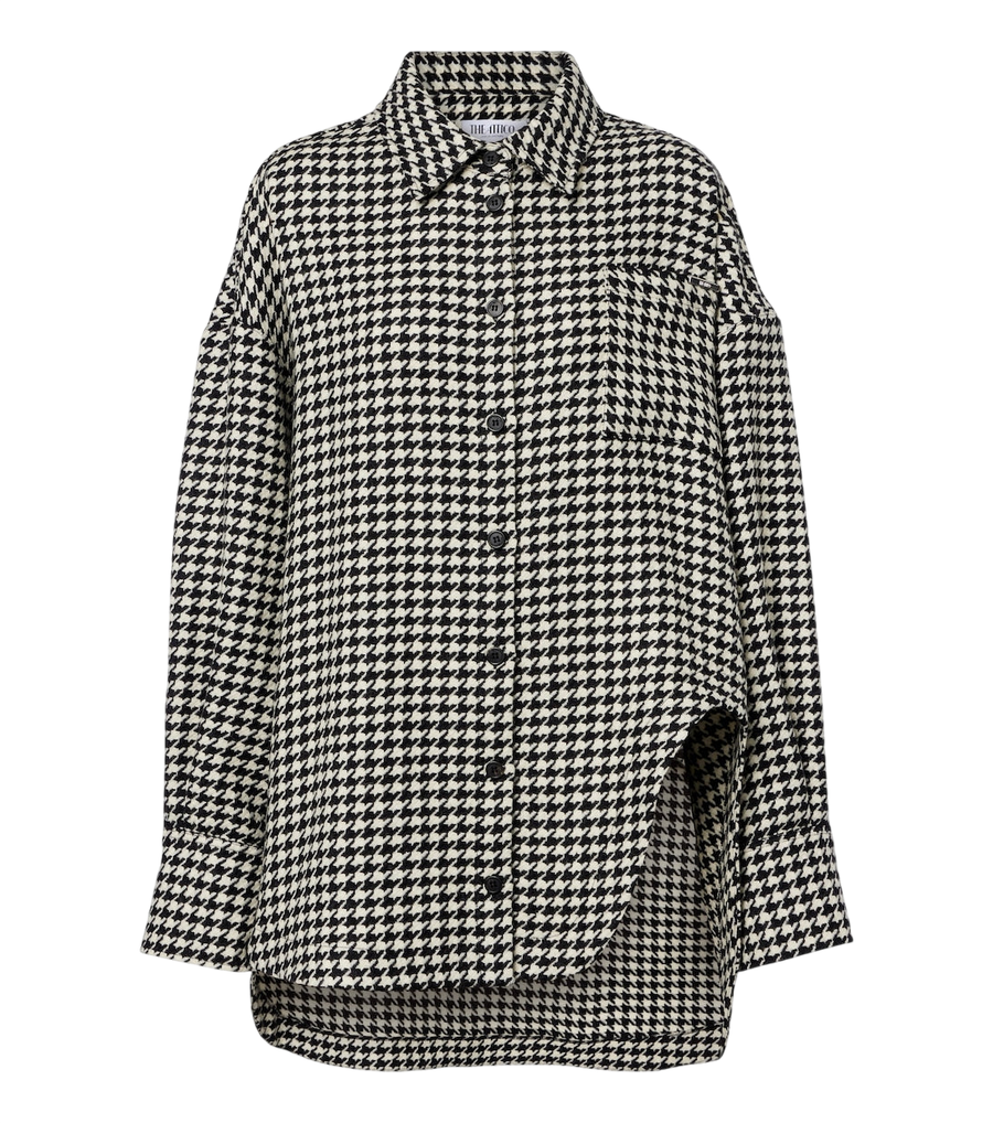 The Attico Houndstooth virgin wool shirt