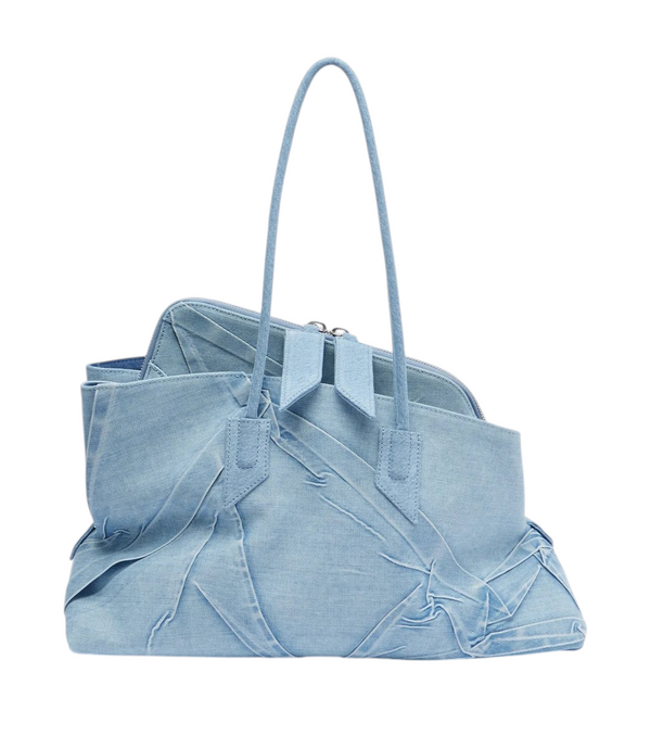 The Attico La Passeggiata Medium Denim Tote Bag