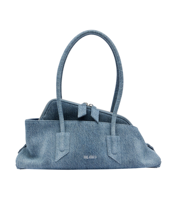 The Attico La Passeggiata Small denim shoulder bag
