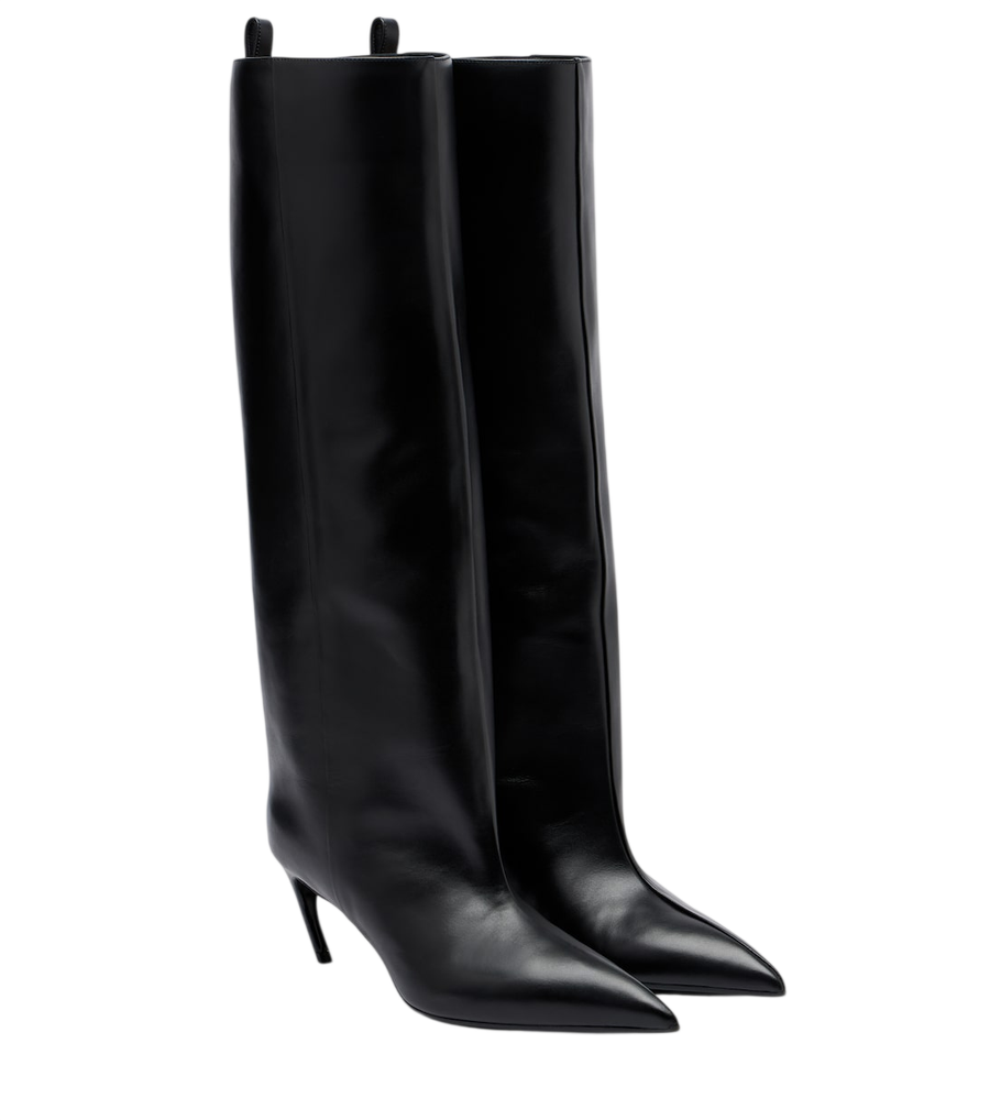 The Attico Lea leather knee-high boots