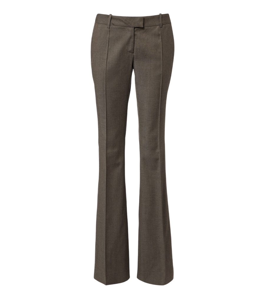 The Attico Low-rise wool-blend flared pants