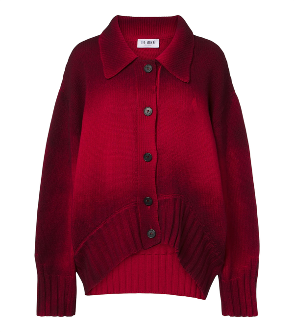 The Attico Ombré oversized wool and cashmere cardigan