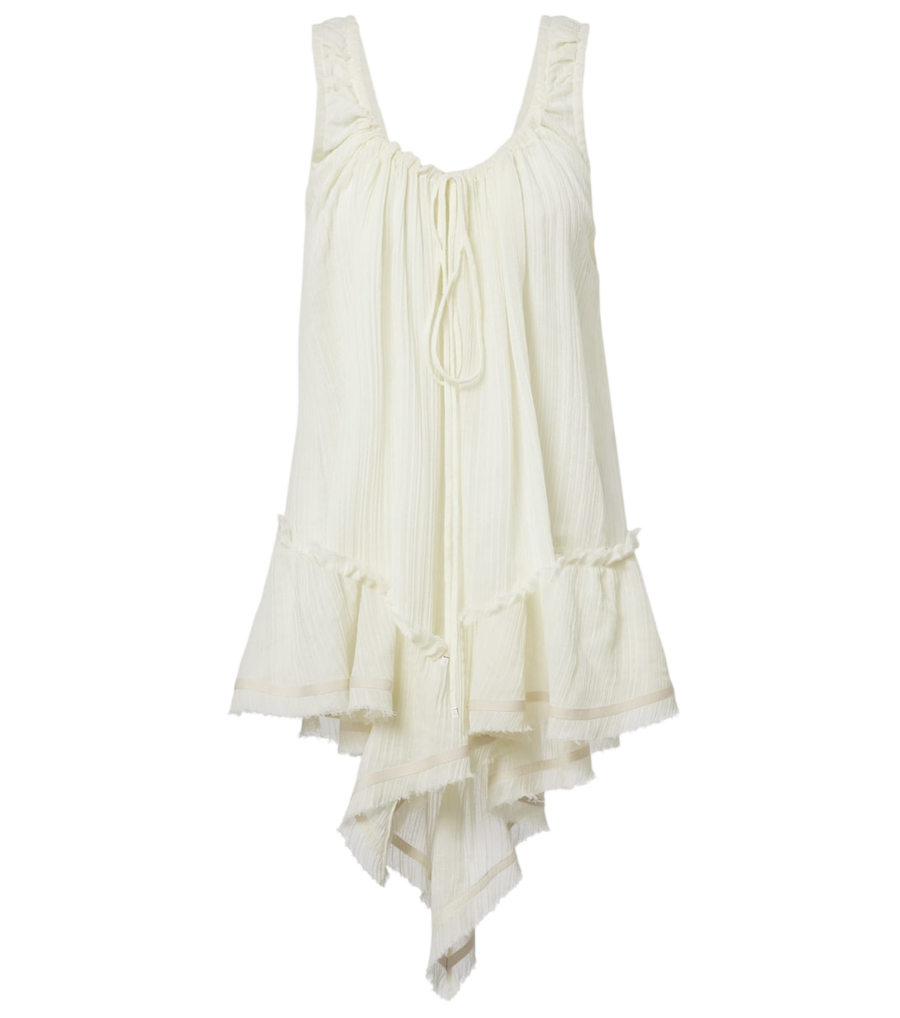 The Attico Ruffled cotton minidress