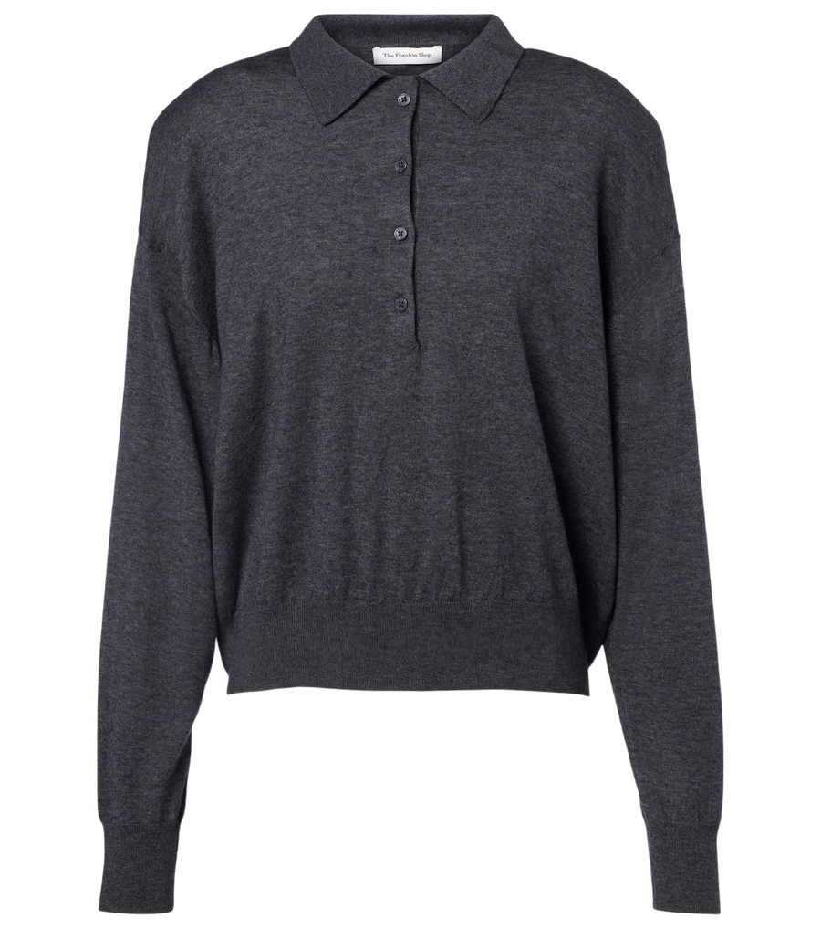 The Frankie Shop Croydon wool-blend polo sweater