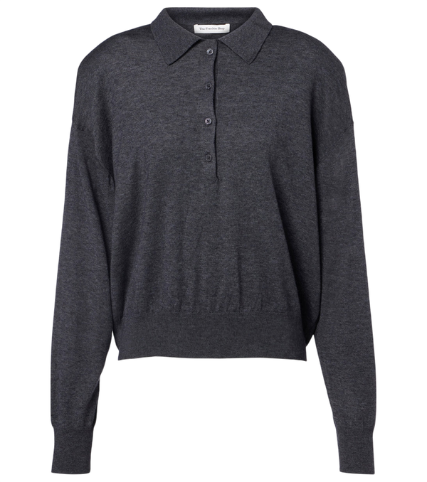 The Frankie Shop Croydon wool-blend polo sweater