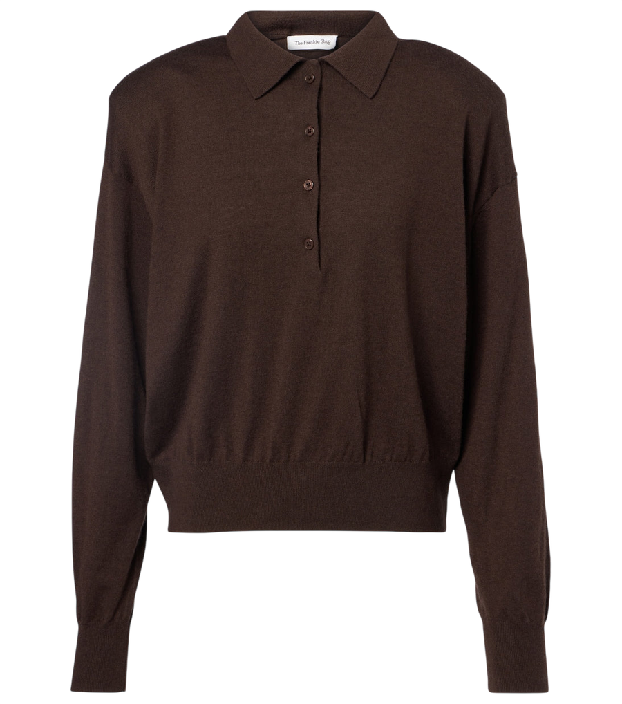 The Frankie Shop Croydon wool-blend polo sweater