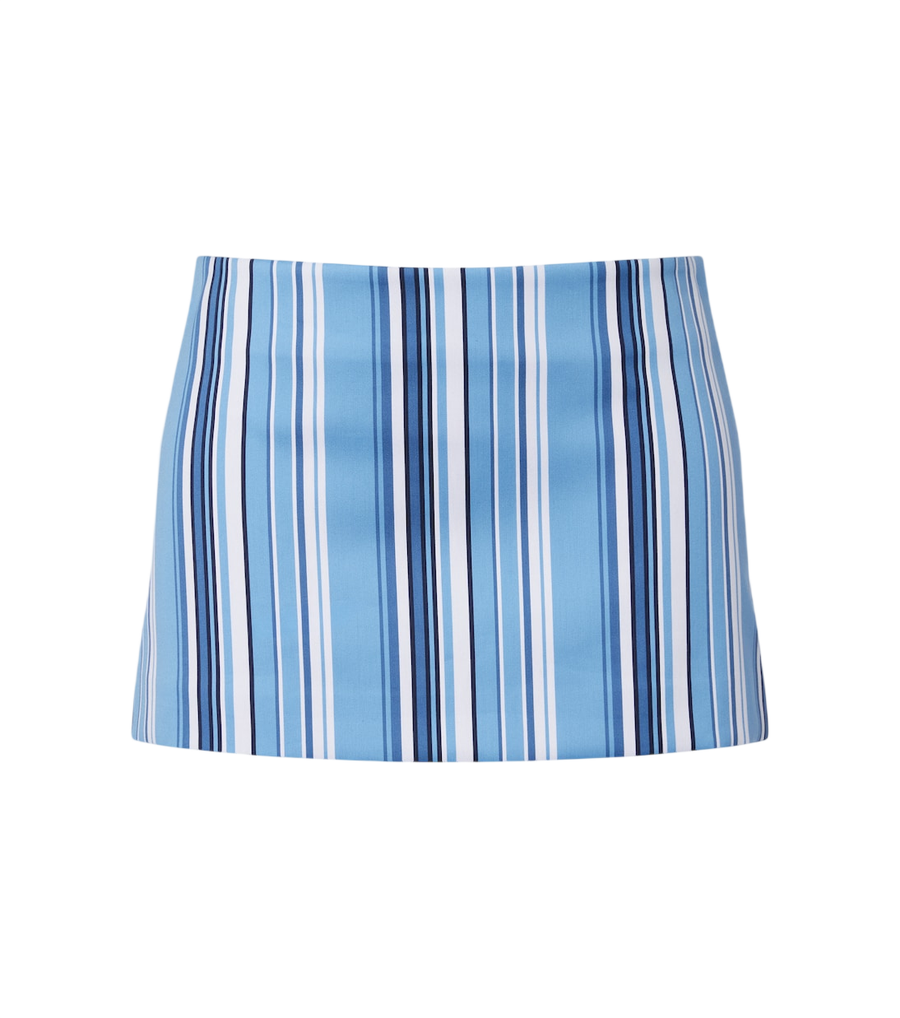 The Frankie Shop Hera striped cotton-blend miniskirt