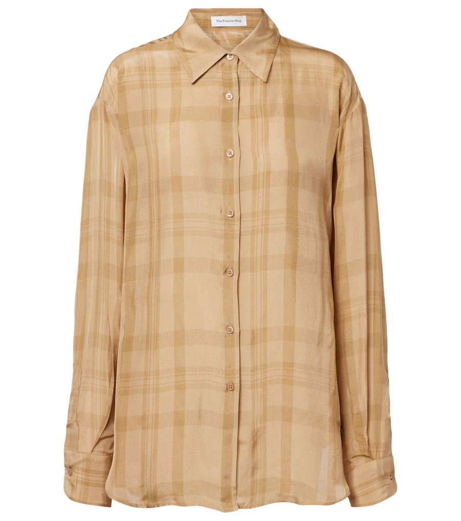 The Frankie Shop Peri checked twill shirt