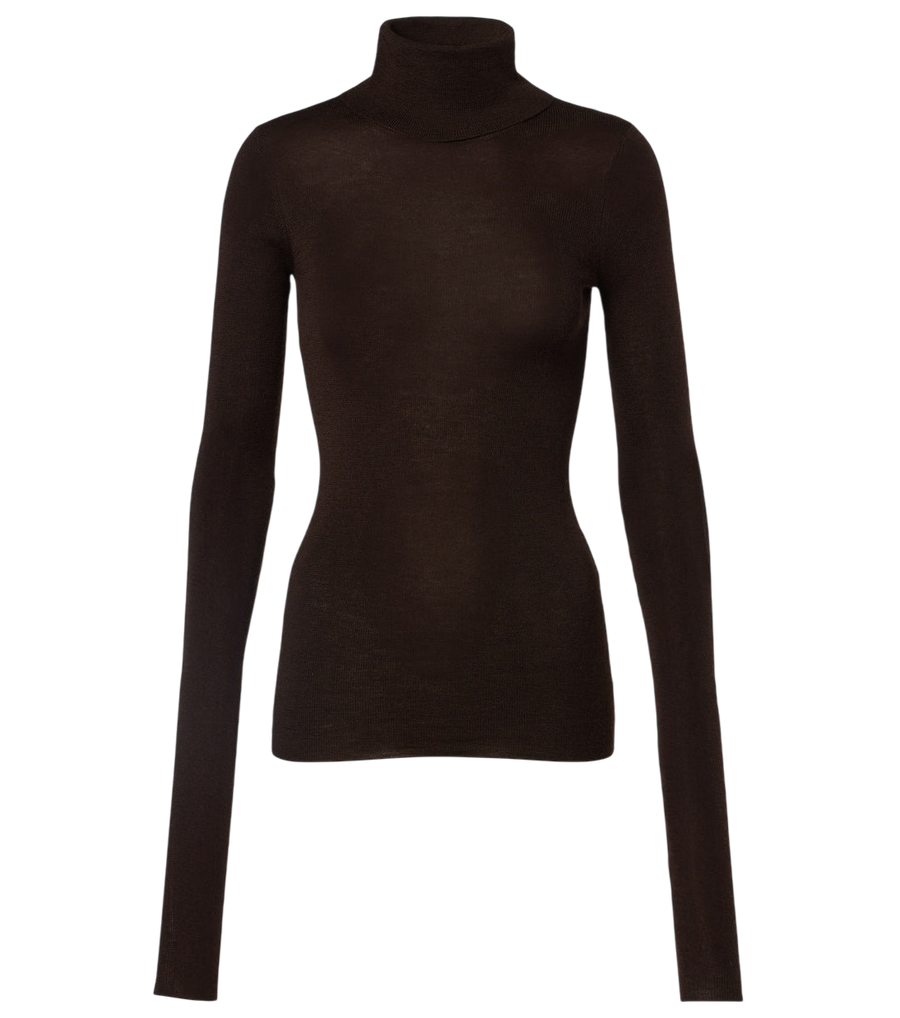 The Frankie Shop Utica Thin wool and silk turtleneck sweater
