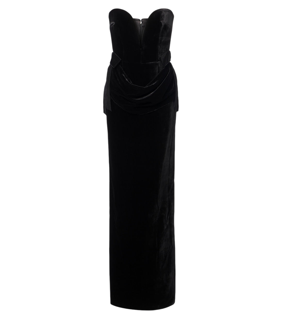 The New Arrivals Ilkyaz Ozel Delphis velvet bustier gown