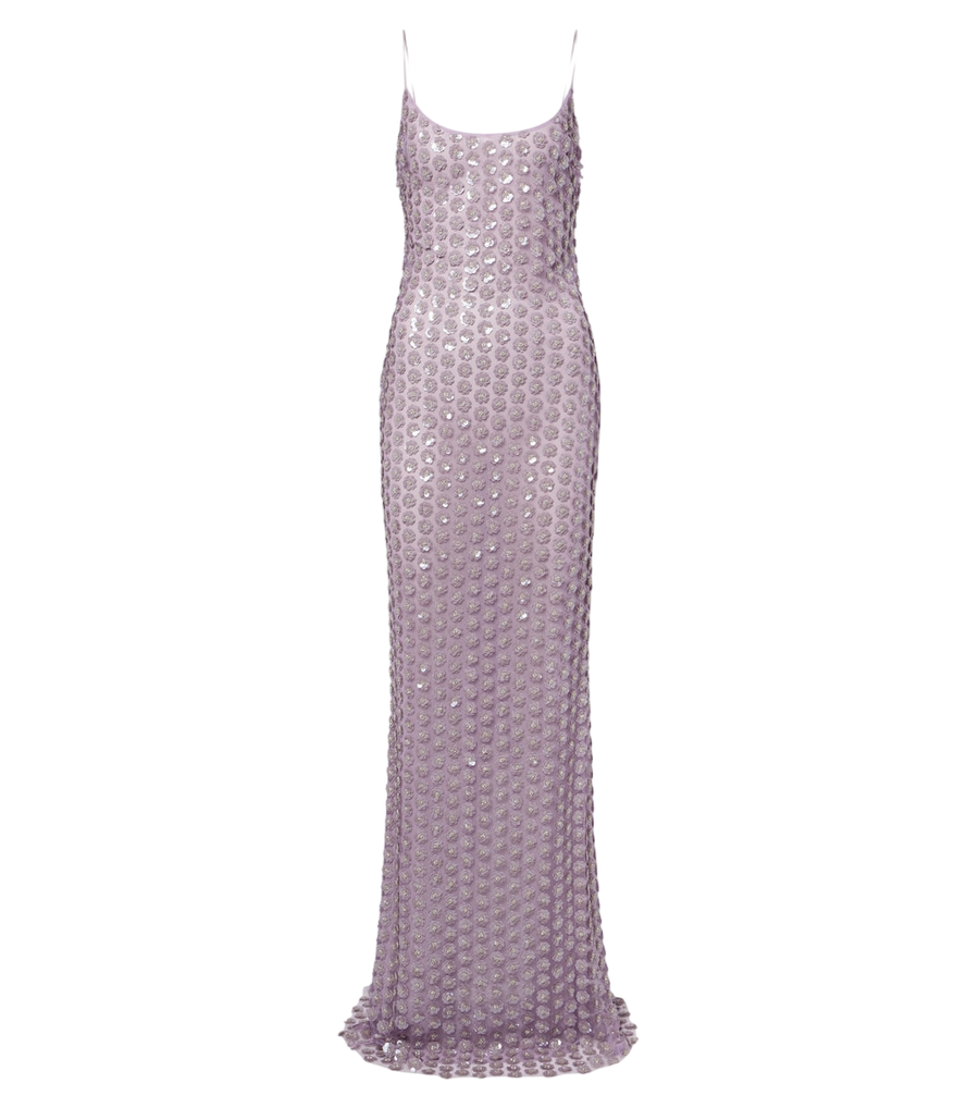 Robe de soirée en tulle à sequins fleuris The New Arrivals Ilkyaz Ozel