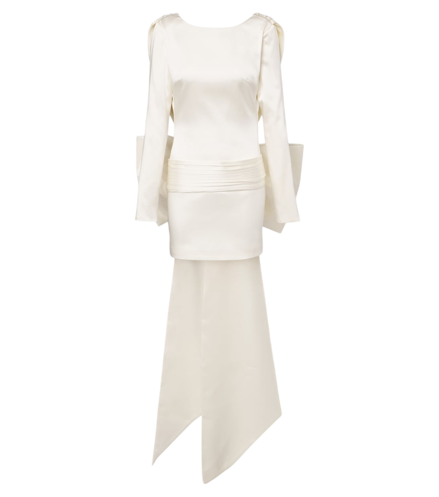 The New Arrivals Ilkyaz Ozel Isthar bow-detail satin minidress