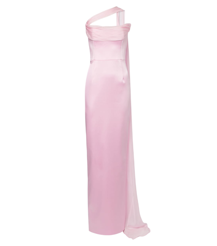 El vestido de satén Julietta con detalle de pañuelo de The New Arrivals Ilkyaz Ozel