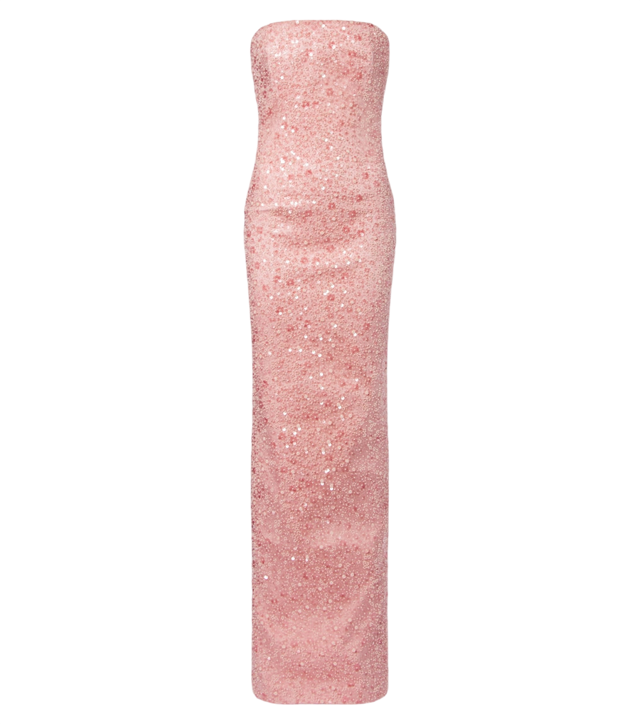 The New Arrivals Ilkyaz Ozel Nara sequined strapless gown