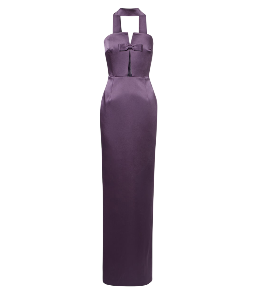 The New Arrivals Ilkyaz Ozel Noa scarf-detail satin gown
