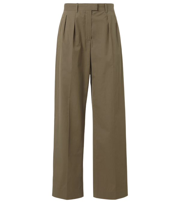 The Row Pantaloni a gamba larga in cotone Alfidis