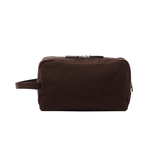 The Row Astuccio in tela con finiture in pelle Astra