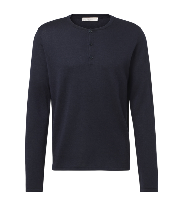 The Row Ayan cashmere and silk Henley shirt