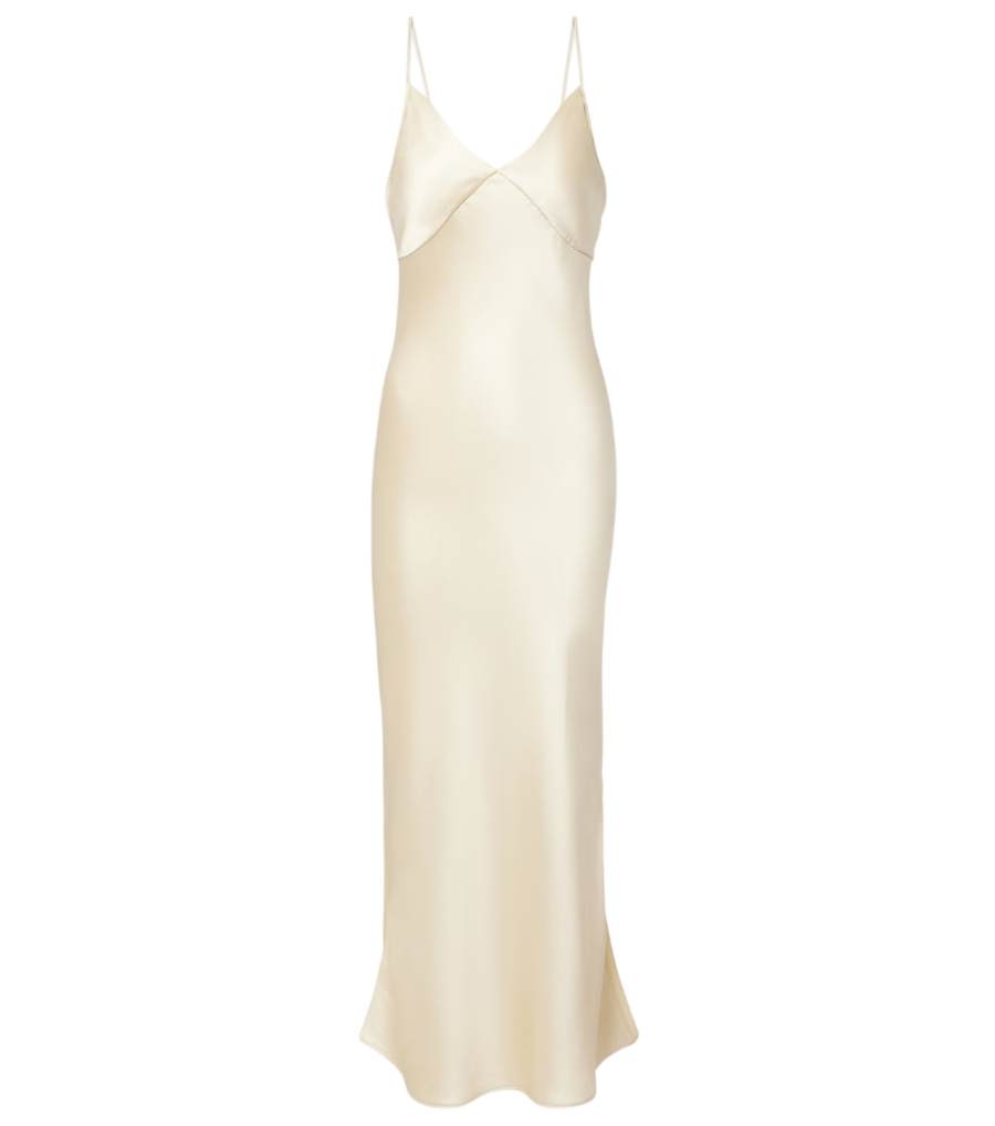 Robe nuisette en satin de soie Barika The Row
