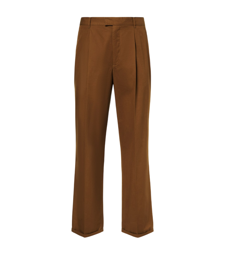 The Row Belamy cotton-blend gabardine straight pants