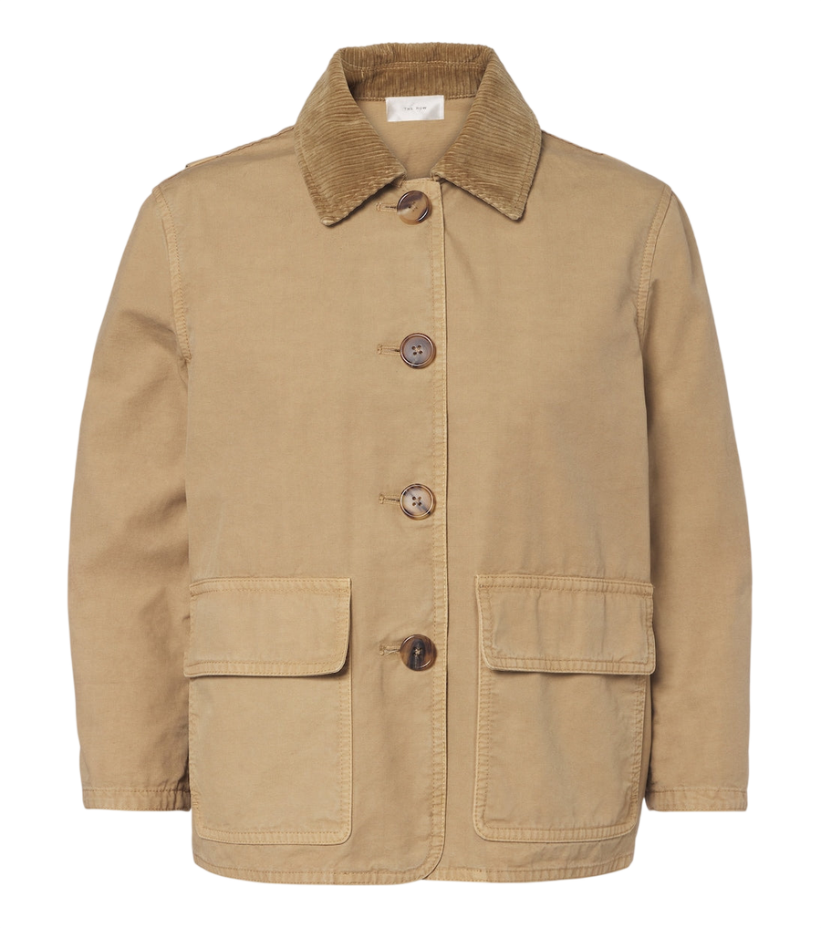 The Row Benka corduroy-trimmed cotton jacket