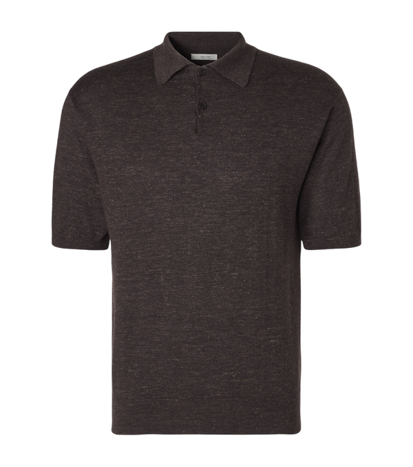 The Row Borges cashmere, silk, and linen polo shirt