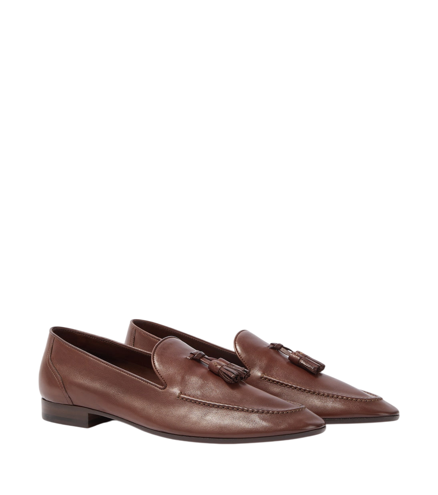 The Row Caden leather loafers
