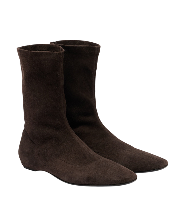 The Row Cindy suede ankle boots