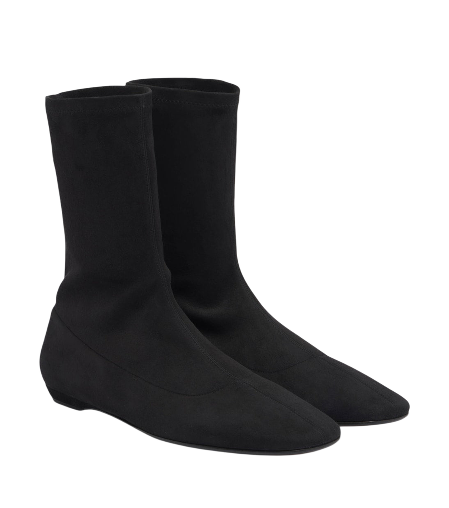 The Row Cindy suede ankle boots