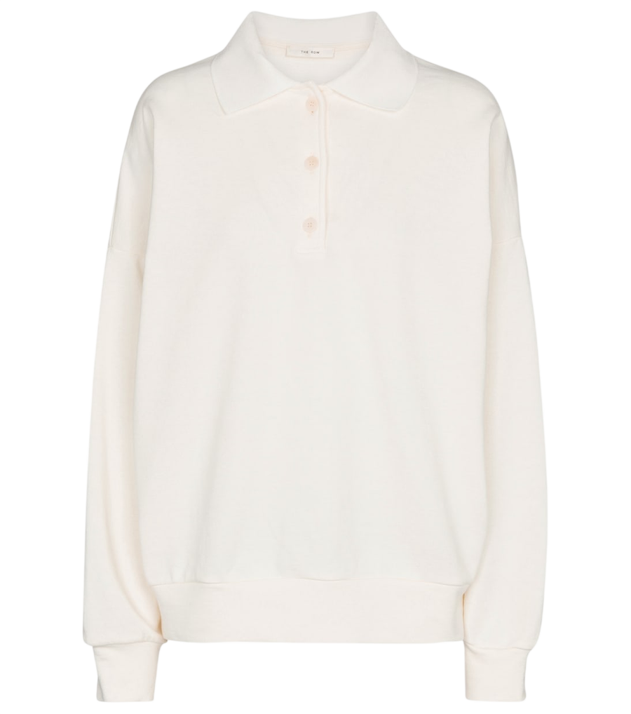 The Row Corzas cotton polo sweater